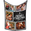 QH-235-5 Merry Christmas Black Blanket
