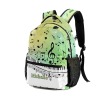 Piano Music Notes Yellow Green All Over Print Children S Backpack