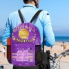 Softball Purple Print Drawstring Backpack