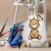 Watercolor Sunflower Bear Drawstring Backpack