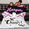 Cheer Girl Cheerleader Flannel Blanket