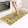 Sunflower Plaid Kitchen Mat 48"x17"