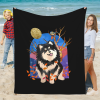 YRSE IN AUTUMN - Finnish Lapphund sherpa blanket Throw Blanket