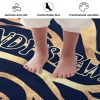Zebra Stripe Yellow Round Floor Mat