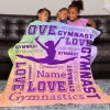 Gymnast Purple Flannel Blanket