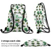 Green Tractor Truck Drawstring Backpack