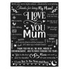 B-BA001 ifungift Mum Black Blanket