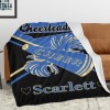 Cheerleaders Blue Gold Cheer Flannel Blanket