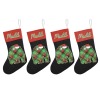 Red Green Plaid Bear Christmas Stocking