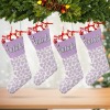 Purple Cow Print Christmas Stocking