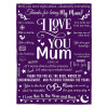B-BA001 ifungift Mum Purple Blanket
