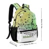 Piano Music Notes Yellow Green All Over Print Children S Backpack