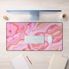 Unique Pink Abstract Playful Marble Design Desk Mat Desk Mat