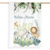 Palm Leaves Safari Animals Minky Blanket