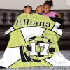 Soccer Print Flannel Blanket