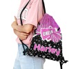 Cheer Cheerleader Rose Purple Print Drawstring Backpack