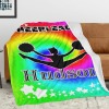 Cheerleader Cheer Colorful Tie Dye Flannel Blanket