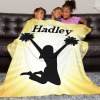 Cheerleader Cheer Yellow Flannel Blanket
