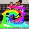 Cheerleader Cheer Colorful Tie Dye Flannel Blanket