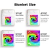 Cheerleader Cheer Colorful Tie Dye Flannel Blanket