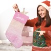 Pink Print Christmas Stocking