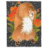 BINDI MINGSIE red chow sherpa blanket Throw Blanket