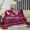 ZL-QHBA-002 MOM Burgundy Blanket