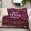 B-BA001 ifungift Mom Burgundy Blanket