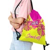 Yellow Rose Red Cheer Cheerleader Drawstring Backpack