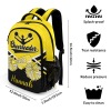 Black Yellow Cheer Cheerleader All Over Print Children S Backpack