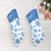 Blue Snowflakes Christmas Stocking