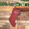Red Print Christmas Stocking