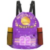 Softball Purple Print Drawstring Backpack