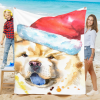 CHRISTMAS CHOW CHOW DOG Decorative Blanket Throw Blanket