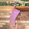 Pink Purple Print Christmas Stocking