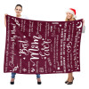 B-BA001 ifungift Mom Burgundy Blanket