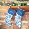 Blue Snowflakes Christmas Stocking