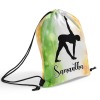 Gymnastics Green Orange Drawstring Backpack