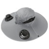 Gray Solar Powered Fan Hat