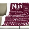 B-BA001 ifungift Mum Burgundy Blanket