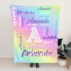 L-004-Text Rainbow Blanket