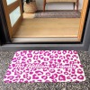 Deep Pink Leopard Print Doormat