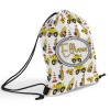 Yellow Construction Trucks Drawstring Backpack