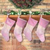 Pink Print Christmas Stocking