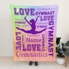 Gymnast Purple Flannel Blanket