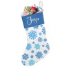 Blue Snowflakes Christmas Stocking