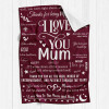 B-BA001 ifungift Mum Burgundy Blanket