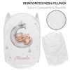 Sleepy Teddy Bear Moon Stars Laundry Basket