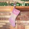 Pink Print Christmas Stocking