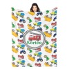 Colorful Trucks Flannel Blanket